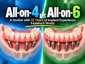 All-on-4 vs All-on-6 dental implants explained by a dentist with 12 years of implant experience